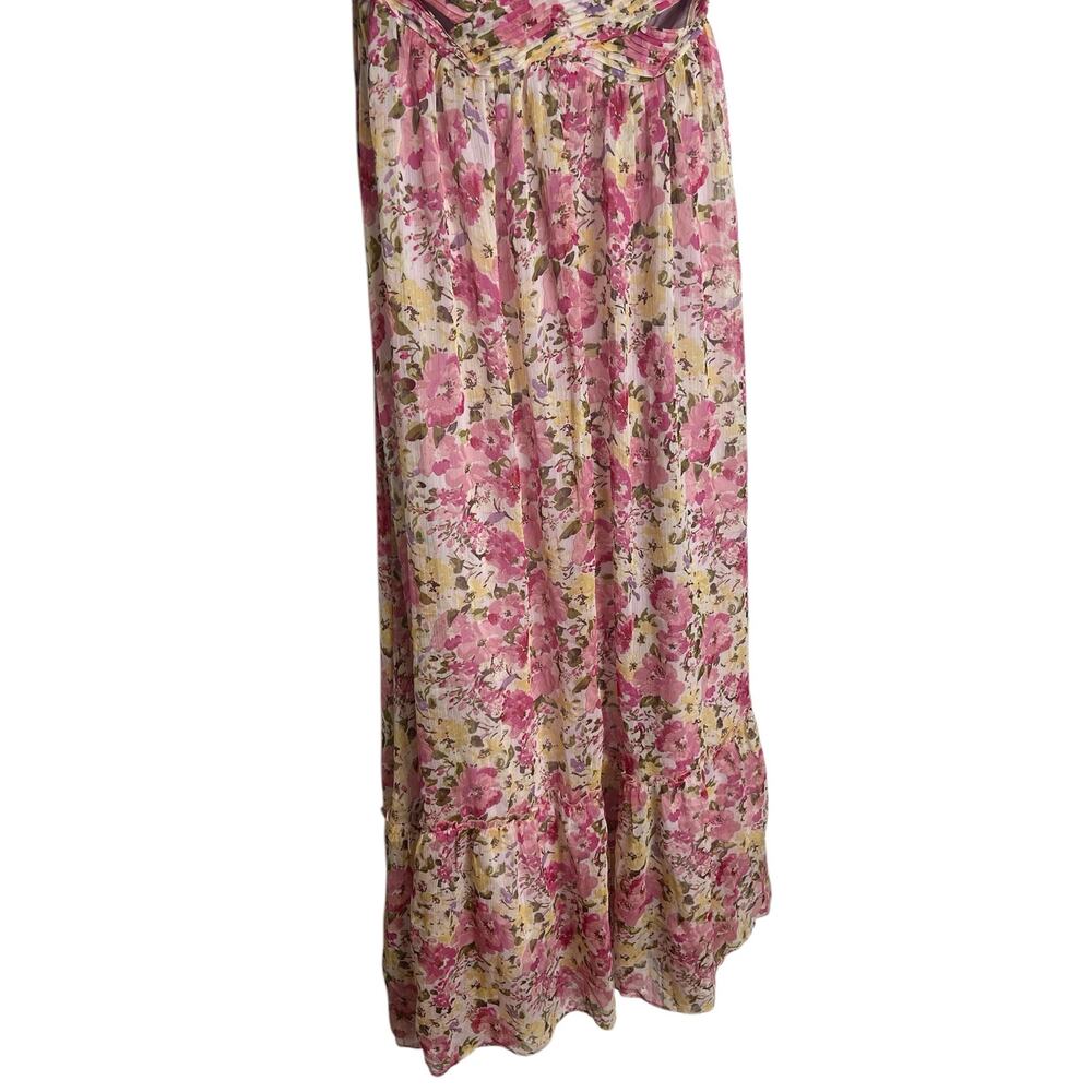 ASTR the Label Primrose Maxi Dress Lace Up Back Floral Fairy Cottage Spring XS - Picture 7 of 13